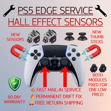 PS5 DualSense EDGE Stick Drift Repair Upgrade Service 2x GULIKIT TMR HALL EFFECT