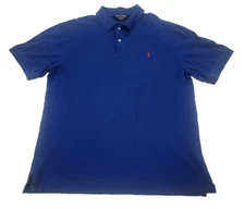 Polo Golf Shirt Large Ralph Lauren Pro Fit Royal Blue Pima Cotton 486