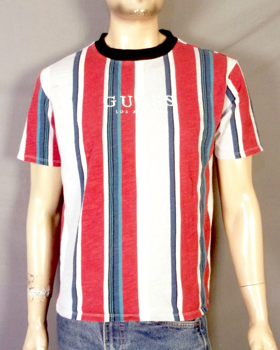 T shirt guess homme rayures verticales cheap