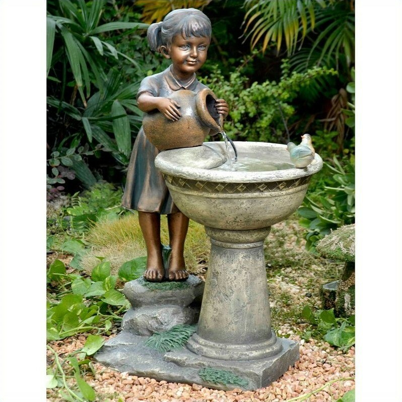 Pemberly Row Bird Bath Outdoor Water Fountain eBay