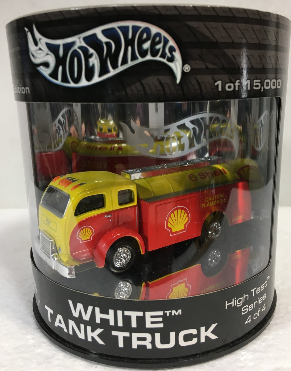ホットウィール　シェル　タンクローリー　7千個　White Tank Truck HOT WHEELS WHITE TANK TRUCK SHELL HIGH TEST SERIES 4 of 4