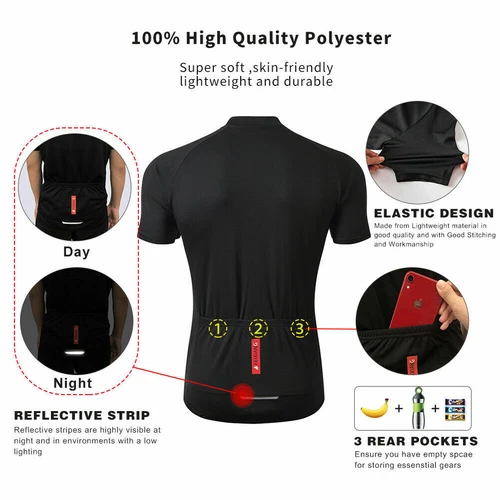 FEIXIANG Fahrradtrikot Herren Kurzarm/Langarm Fahrrad Shirt Fahrradbekleidung - Bild 4 von 89