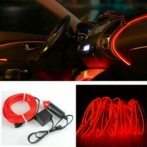 1Set 2M LED Car Interior Decorative Atmosphere Wire Strip Light Lamp Accessories - Picture 2 of 12