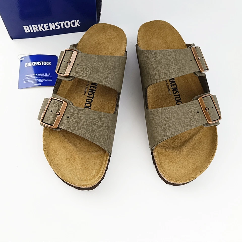 New Birkenstock Arizona Stone-Natural Leather Footbed Unisex Sandals EU37-45 - Image 3 of 4