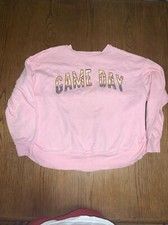 Simply Southern Sweatshirt Women XL Pink Pull Over Sweater Crewneck Ladies Top