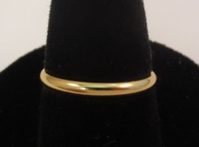 SIZE 4-13 UNISEX 14KT GOLD PLATED 2MM SMOOTH WEDDING RING