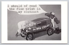 New Jersey Landing Comedy Car Act Dr. Ben Crazy Postcard (H012085)