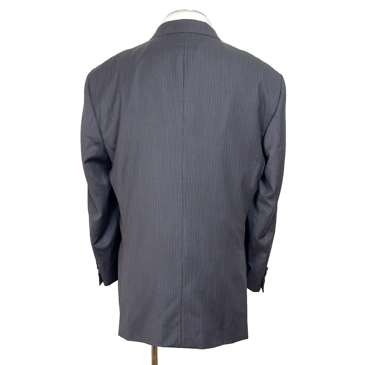 Saks Fifth Avenue Zegna Traveller Cloth Gray Blue Stripe