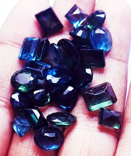 Natural Green Tourmaline 74.55Ct Loose Gemstone 25 Pcs Lot Mixed Shape Certified