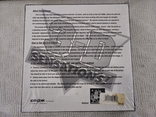 Magic Eye 3D Sensational World Class SPRINGBOK PUZZLE New Sealed in Box 1994! - Picture 2 of 7