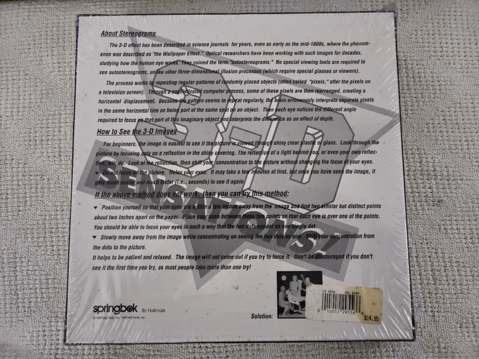 Magic Eye 3D Sensational World Class SPRINGBOK PUZZLE New Sealed in Box 1994! - Image 2 of 4