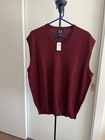 NWT Jos A. Bank Signature Collection Pima Cotton Burgundy Sweater Vest XL / XXL — photo 3