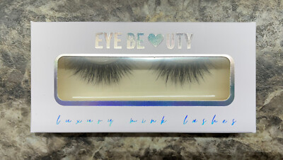 NIB Eye Beauty Luxury Mink Reusable False Eyelashes Black ~ Nicolette