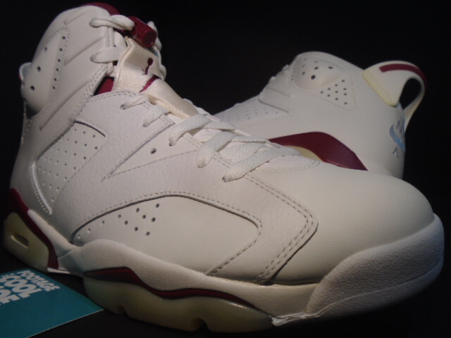 NIKE AIR JORDAN VI RETRO OFF WHITE NEW MAROON INFRARED RED