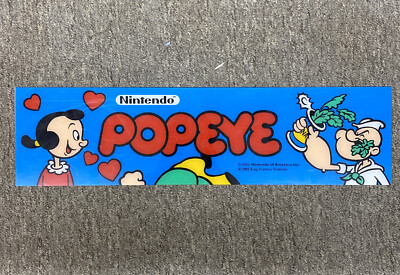 ポパイ パブミラー　KING FEATURES SYNDICATE USA 1982 Nintendo King Features Syndicate Popeye Arcade Marquee