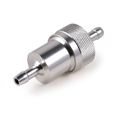 Billet aluminium 6 mm washable inline alloy fuel filter road race rally