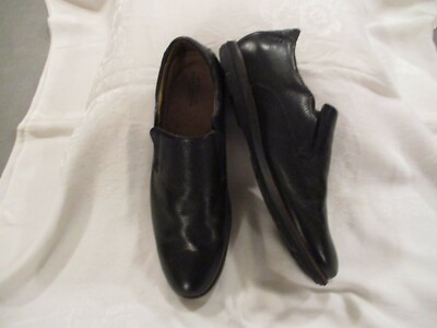 Pre-owned American Classic By DeLaRentis Black Leather Loafers Men's Size  12M