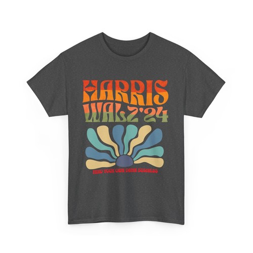 Harris Walz 2024 Mind Your Own Damn Business Unisex T-Shirt - Picture 30 of 35