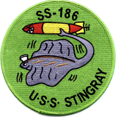 5'' NAVY USS STINGRAY SS-186 EMBROIDERED PATCH