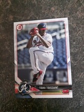 2018 Topps Bowman Prospects Rookie Touki Toussaint RC Card# BP71. rookie card picture