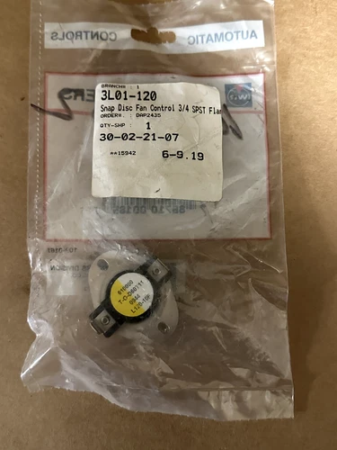 WHITE RODGERS 3L01-120 FIXED SNAP DISC LIMIT CONTROL