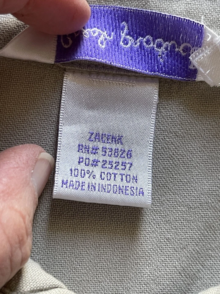 Fresh Produce Men’s Size Large Beige 100% Cotton Long Sleeved Button Up Shirt - Image 3 of 4