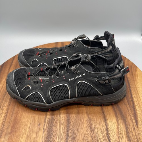 Salomon Techamphibian 3 Schuhe Herren Größe 9 Schwarz Wasser Outdoor Wandern Hybrid - Bild 3 von 8