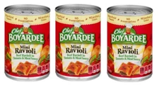 Chef Boyardee Mini Beef Ravioli Pasta in Tomato & Meat Sauce (3 Pack) 15 oz Cans