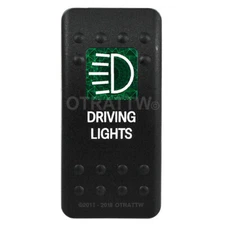 OTRATTW Carling Technologies Contura II Rocker only, DRIVING LIGHTS, GREEN LENS