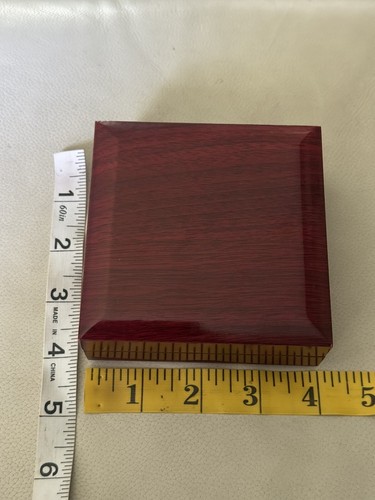 Lussuoso anello nuziale in legno scatola ciondolo gioielli con luce LED piccolo deposito - Foto 5 di 12