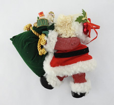 Vintage Wooden Santa Claus Christmas Ornament Toy Sack Hand Painted Figure