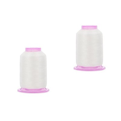 Set of 2 Weißes Stickgarn Maschinenstickgarn Nähzubehör Stickfaden