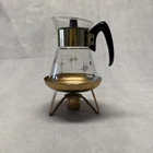 Vintage Pyrex Corning 1960s Atomic Star Burst 4 Cup Coffee Pot Carafe Heatproof