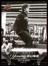 2023-24 UPPER DECK UD CANVAS YOUNG GUNS BLACK WHITE COLE MCWARD ROOKIE VANCOUVER