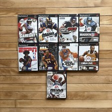 PlayStation 2 Basketball And Football Game Lot Of 9 Madden ESPN NBA Live & More!