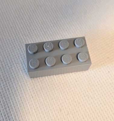 Lego 10x Basic Steine 2x4 bricks 3001 hellgrau light bluish gray