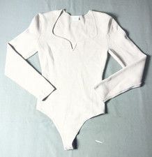 Abercrombie And Fitch Bodysuit Womens Size XS Tan Long Sleeve Stretch