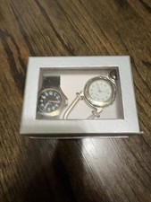 Quartz Watch And Carabiner Watch Stainless Silver Tone With Compass New In Box
