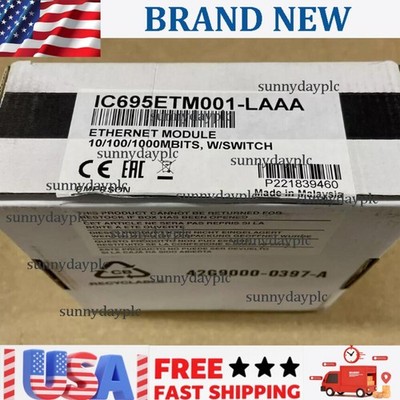 Emerson IC695ETM001-LAAA Ethernet Module for RX3i PLC   NEW in Box  US Free TAX