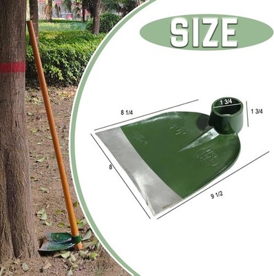 Heavy Duty Round Eye Garden Hoe - High Carbon Steel Hand-Sharpened Soil Digging