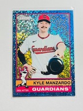 2025 Topps Heritage High Number Kyle Maanzardo #630 Chrome Light Blue Sparkle 