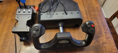 Logitech/Saitek PZ44 PZ 44 Flight Yoke Controller and Throttle quadrant - AS-IS