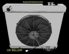 Champion 3 Row Aluminum Radiator Shroud 16 Fan 63 64 65 66 Chevy Truck C10 Champion 3 Row Aluminum Radiator Shroud 16 Fan 63 64 65 66 Chevy Truck C10