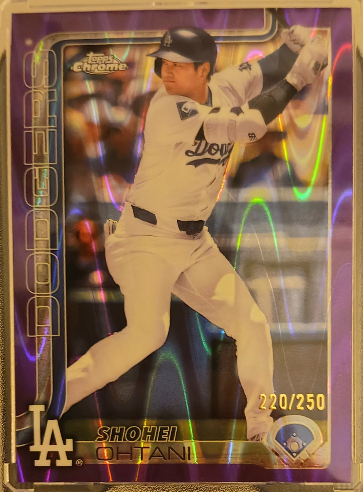 2025 Topps Chrome - Shohei Ohtani #1 Purple RayWave Refractor /250 DODGERS MVP
