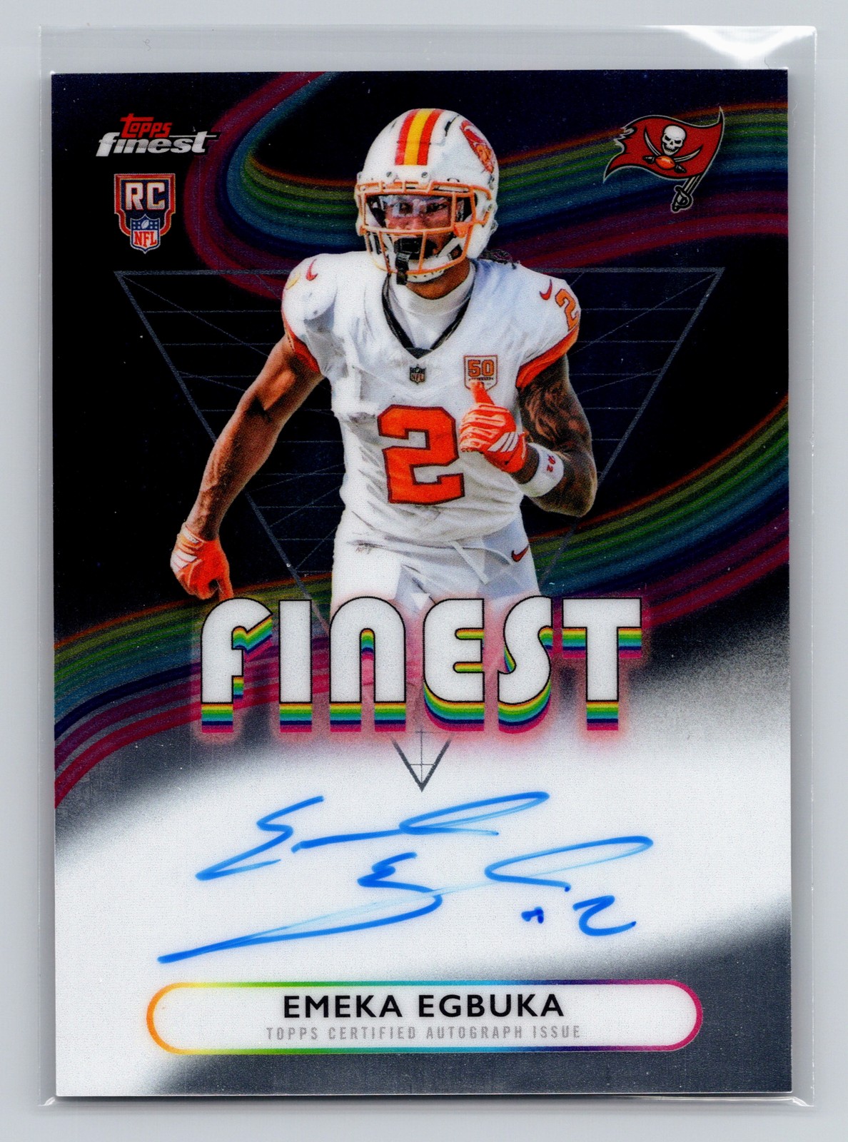 2025 Finest #RFA-EE Emeka Egbuka Rookie Finest Autographs