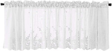 Lace Half Curtains for Restaurant, Living Room, Valance for Bedroom  Kitchen -