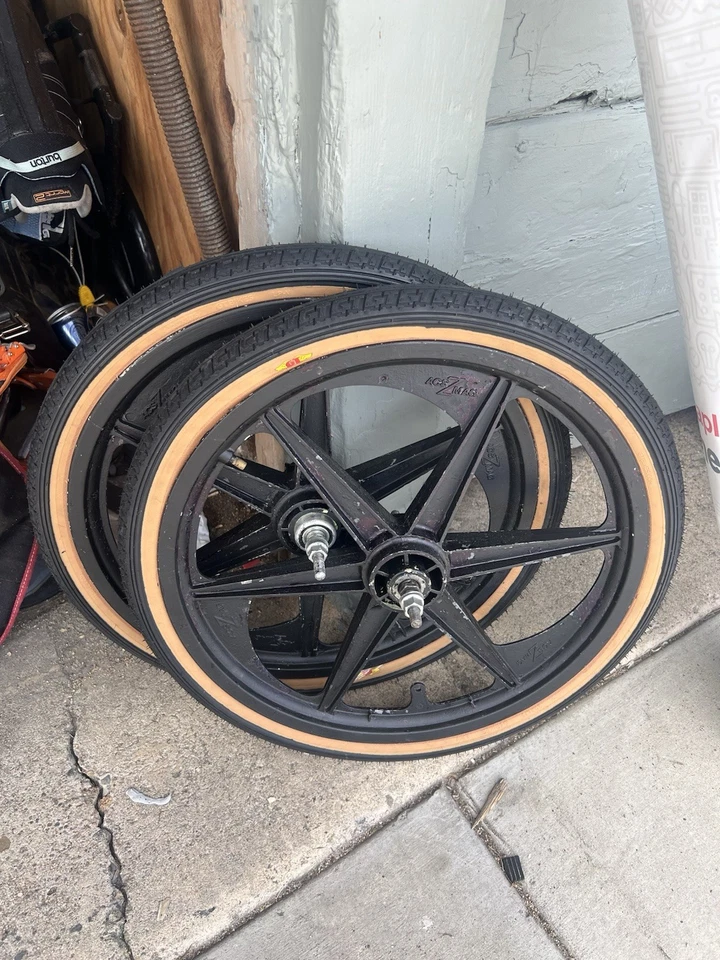 20” ACS Z Mag com logotipo GT estilo old school conjunto de rodas BMX feito nos EUA 80’s - Imagem 4 de 4