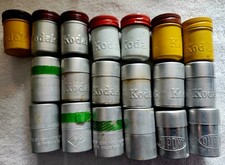 19 Nineteen, 35mm Film Canisters Vintage Kodak, Agfa, Dupont, Ansco
