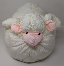 Juguete Vintage Prestige Oveja Ram Hinchado Acolchado Nylon Peluche Años 80 Paracaídas Chirridos
