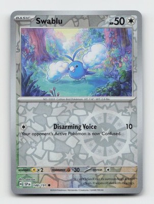 Swablu 148/191 Common SSP Surging Sparks Pokemon Reverse Holo Near Mint